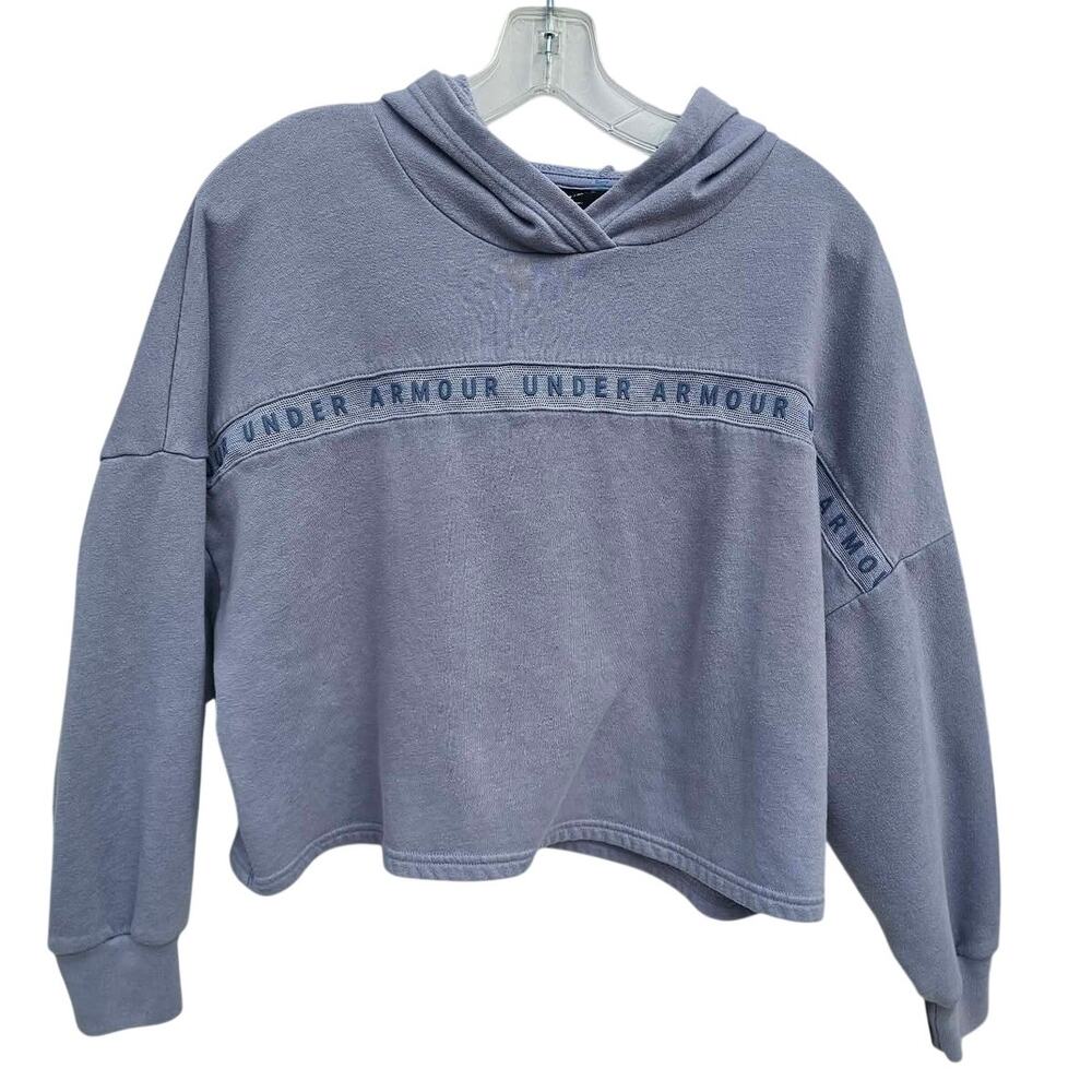 Under Armour Women's Lilac Cropped Fleece Hoodie Size M